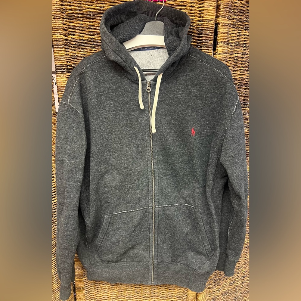 Polo- Ralph Lauren, Size: XLT, Men's Gray Hoodie Sweatshirt
